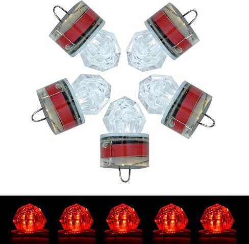 5pcs LED الصيد الساحرة الماس ، الماس ، المياه الجاذبية الجاذبية الصيد ، إغراء الصيد الفلاش تحت الماء لصيد الأسماك الجلي in Kuwait
