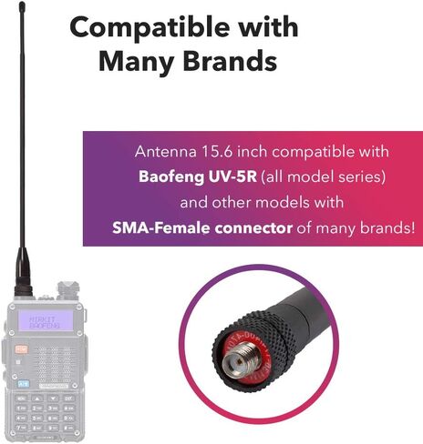 ترقية MP-701 SMA هوائي أنثى لـ Baofeng-VHF/UHF (144/430 ميجا هرتز) 50watt ، 8.3 بوصة هوائي السوط-مرن يدوية ل uv82 ، UV5R ، BF-F8HP ، UV-5RA ، UV-5RE ، UV-5R in Kuwait