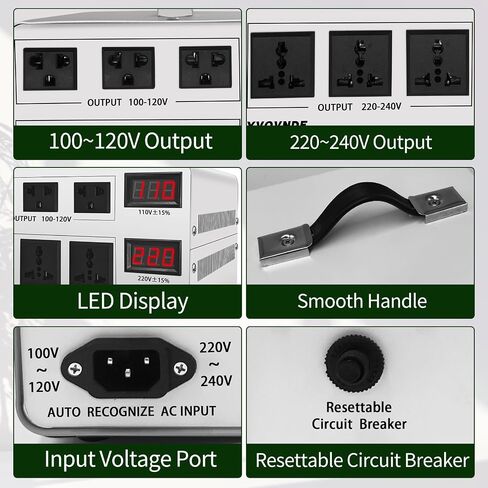 Pure Copper Transformer Auto Recoginze Input Voltage Converter (500W Copper core) in Kuwait
