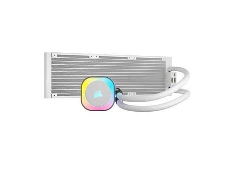 Corsair ICUE Link H150i RGB CPU CPU COWNER - 360 مم AIO - معجبين QX120 RGB - FITS Intel® LGA 1700 ، AMD® AM5 - ICUE LINK SYSTEM HUB المضمّن - أبيض (متجدد) in Kuwait