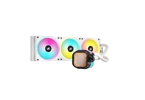 Corsair ICUE Link H150i RGB CPU CPU COWNER - 360 مم AIO - معجبين QX120 RGB - FITS Intel® LGA 1700 ، AMD® AM5 - ICUE LINK SYSTEM HUB المضمّن - أبيض (متجدد) in Kuwait