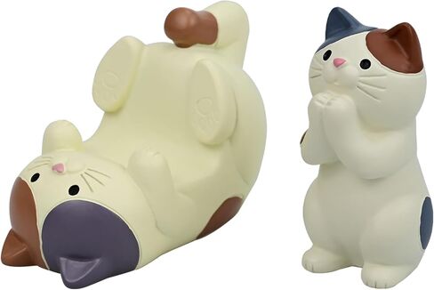 Mevodeata Cat-Shaped Phone Stand and Eyeglass Frames Animal Resin Gifts for Cat Lovers, Home & Office Fashion Accessories(White) in Kuwait