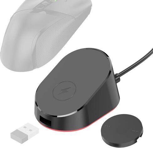 شحن ماوس كمبيوتر مغناطيسي مضغوط شحن Dock R3 لـ Razer Basilisk V3 Pro و Cobra Pro و Naga V2 Pro و Auto Staking و Switch LED Status ، قاعدة مضادة للانزلاق ، كابل 6.6 قدم in Kuwait