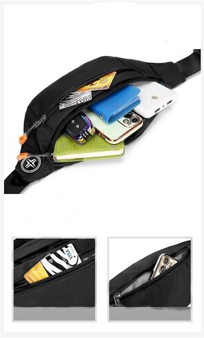 Crossbody Fanny Pack, Waist Pack Runners Bag Money Belt Phone Holder for Running Sports Hiking Traveling Cycling for Women & Men-Carrying All Phones in Saudi Arabia