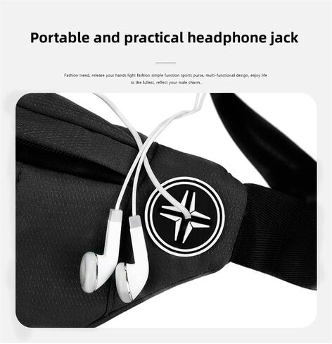Crossbody Fanny Pack, Waist Pack Runners Bag Money Belt Phone Holder for Running Sports Hiking Traveling Cycling for Women & Men-Carrying All Phones in Saudi Arabia