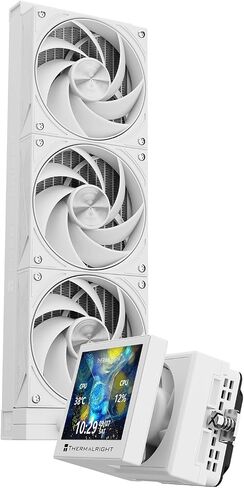 Thermalright Tream Vision 360 Back Cpu Compu Booder ، 3.5 بوصة شاشة LCD المدمجة المغناطيسية ، دقة 640 × 480 ، شاشة عرض محددة بحرية ، سرعة 2400 دورة في الدقيقة ، متوافقة مع AM5 ، LGA1851/1700/115x in Saudi Arabia