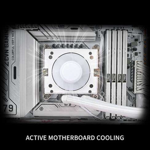 Thermalright Tream Vision 360 Back Cpu Compu Booder ، 3.5 بوصة شاشة LCD المدمجة المغناطيسية ، دقة 640 × 480 ، شاشة عرض محددة بحرية ، سرعة 2400 دورة في الدقيقة ، متوافقة مع AM5 ، LGA1851/1700/115x in Saudi Arabia
