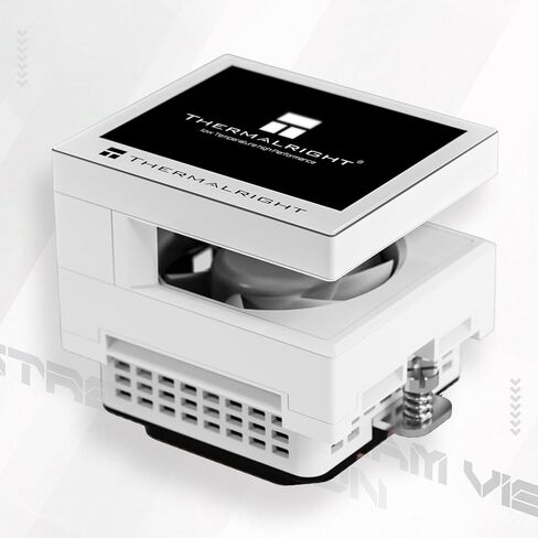 Thermalright Tream Vision 360 Back Cpu Compu Booder ، 3.5 بوصة شاشة LCD المدمجة المغناطيسية ، دقة 640 × 480 ، شاشة عرض محددة بحرية ، سرعة 2400 دورة في الدقيقة ، متوافقة مع AM5 ، LGA1851/1700/115x in Saudi Arabia