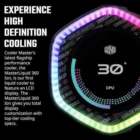 نظام تبريد سائل Masterliquid 360 Ion Cooler ، 3 × 12 سم ، 2400 دورة في الدقيقة ، Intel/AMDN ، أسود in Saudi Arabia