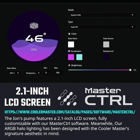 نظام تبريد سائل Masterliquid 360 Ion Cooler ، 3 × 12 سم ، 2400 دورة في الدقيقة ، Intel/AMDN ، أسود in Saudi Arabia