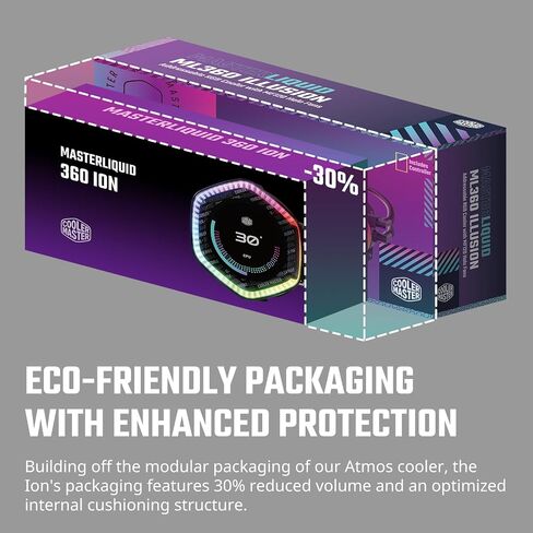 نظام تبريد سائل Masterliquid 360 Ion Cooler ، 3 × 12 سم ، 2400 دورة في الدقيقة ، Intel/AMDN ، أسود in Saudi Arabia