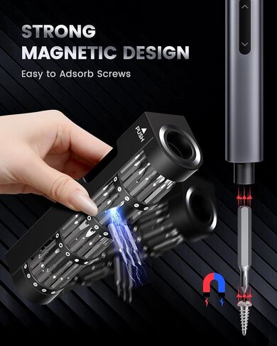 LIFEGOO Mini Electric Screwdriver Set, 58 in 1 Cordless Power Precision Screwdriver Set with 50 Magnetic Bits, Magnetic Precision Electric Screwdriver with Led Lights for Phone Watch Camera in Kuwait