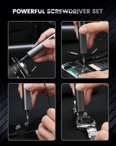 LIFEGOO Mini Electric Screwdriver Set, 58 in 1 Cordless Power Precision Screwdriver Set with 50 Magnetic Bits, Magnetic Precision Electric Screwdriver with Led Lights for Phone Watch Camera in Kuwait