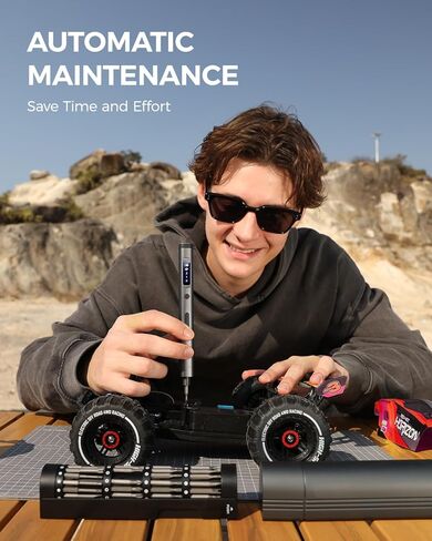 LIFEGOO Mini Electric Screwdriver Set, 58 in 1 Cordless Power Precision Screwdriver Set with 50 Magnetic Bits, Magnetic Precision Electric Screwdriver with Led Lights for Phone Watch Camera in Kuwait