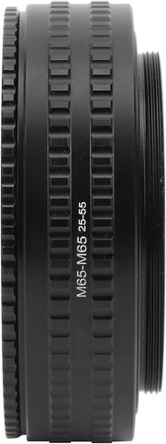 TBEST Newyi M65 25 55mm كاميرا قابلة للتعديل قابلة للتعديل تركيز أنبوب تمديد ماكرو محول المروحية للكاميرات DSLR بدون مرآة سوداء أسود الألومنيوم in Saudi Arabia