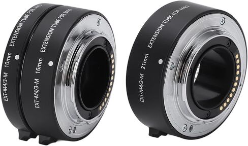 TBEST MACRO Extension Tube Set 10mm 16mm 21mm 21mm Adapter Auto Focus for M4 / 3 Mount Cameras Aluminium Apoy Date Firmo in Saudi Arabia
