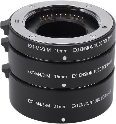 TBEST MACRO Extension Tube Set 10mm 16mm 21mm 21mm Adapter Auto Focus for M4 / 3 Mount Cameras Aluminium Apoy Date Firmo in Saudi Arabia