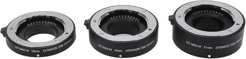 TBEST MACRO Extension Tube Set 10mm 16mm 21mm 21mm Adapter Auto Focus for M4 / 3 Mount Cameras Aluminium Apoy Date Firmo in Saudi Arabia