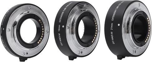 TBEST MACRO Extension Tube Set 10mm 16mm 21mm 21mm Adapter Auto Focus for M4 / 3 Mount Cameras Aluminium Apoy Date Firmo in Saudi Arabia