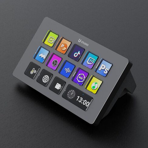 ULANZI Stream Controller Macro Keyboard D200 U-Studio Macro Pad 14 LCD Keys, 13 Customizable Macro Keys Deck to Control Apps and Software, Trigger Actions in OBS, Twitch, YouTube and more, for Mac/PC in Saudi Arabia