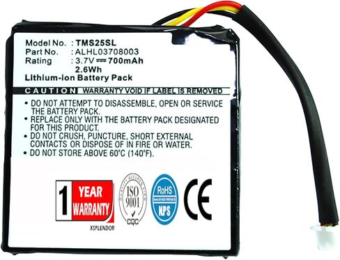 XPS Replacement Battery for Tomtom 4EN.001.02 4EN42 4EN52 4EV42 4EV52 Star 20 Star 25 Tomtom ALHL03708003 in Saudi Arabia
