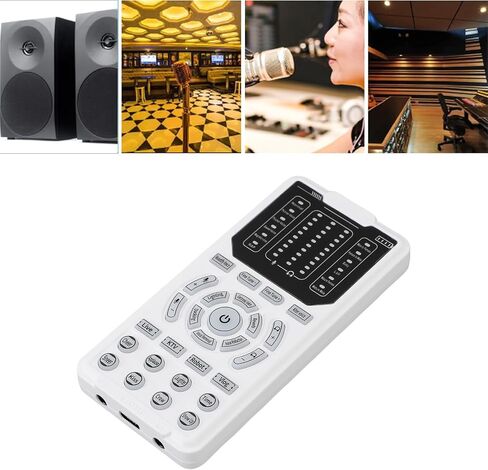 Asixxsix Voice Changer Set, 16 Different Sounds Portable Voice Changer Plug and Play Multifunction Recording Sound Card with 10 Levels Fine Tuning for iOS Android PC Phone Laptops in Saudi Arabia
