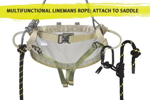 Uiihunt Complete Tree Saddle Hunting System Kit: يتضمن تعليقًا على Tree Stand و Gen1 Hunting Saddle و Tether & Lineman's Rope in Kuwait