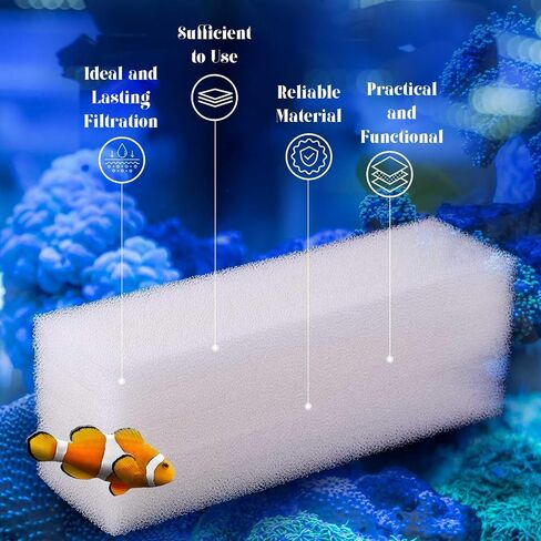 Nosiny 20 Pieces Filter Sponge Foam Filter Filter Pad Aquarium Filter Accessories Compatible with Fluval U3 for Aquarium in Kuwait