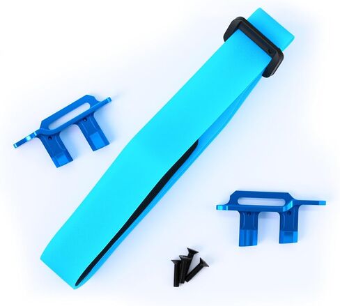 Aluminium Alloy Adjustable 3S 4S Tall Battery Holder Mount Hold Down for 1/10 MAXX,Blue in Saudi Arabia