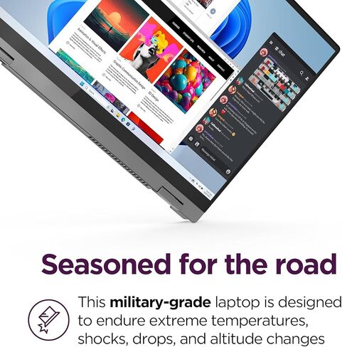 Lenovo IdeaPad Flex 5 2-in-1 Laptop ، 14 "(1920 × 1200) شاشة تعمل باللمس ، Intel I7 150U ، 16GB LPDDR5 1TB NVME SSD ، WI-FI 6 ، لوحة المفاتيح الخلفية ، بصمة الإصبع ، كاميرا الويب 1080P ، Windows 11 Home ، W/3-M Office 365 in Saudi Arabia