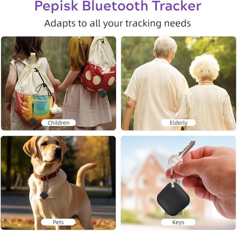 علامات تعقب الهواء لنظام Android （ليس لنظام iOS أو Huawei） Tracker Bluetooth لعلامة Tracking Smart Smart لـ Google Find My Device App Siteer لـ Backpack و Keys (White & Black-4pcs) in Kuwait