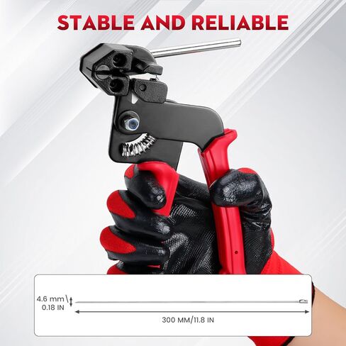 روابط الرمز البريدي المعدني في الهواء الطلق ، أداة التعادل المعدنية المعدنية مع 100 pcs 11.8 بوصة روابط zip من الفولاذ المقاوم للصدأ ، أداة التثبيت القابلة للتعديل/القطع (200 رطل) للصناعات/السياج in Kuwait