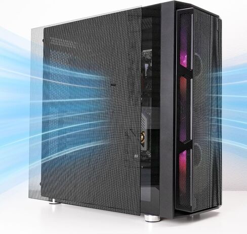 PATIKIL PC Fan Dust Mesh 39.4"x19.7" 0.12" Hole, 2 Pcs PVC Computer Cooler Dust Filter PC Case Cover Grills for Computer Cooler Fan Case Dustproof, Black in Saudi Arabia