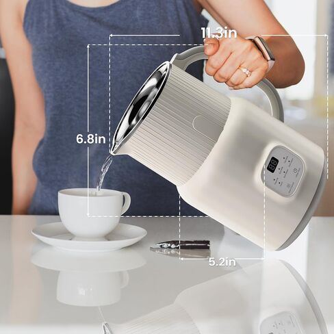 Nut Milk Maker – 600W Stainless Steel 20oz Blender Almond, Oat, Soy Milk – Self-Cleaning, 6-Speed, No Soaking, Dairy-Free Milk Machine in Saudi Arabia