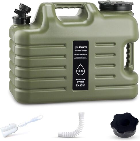5 Gallon Water Jug with Spigot, Portable Camping Water Containers, No Leakage Food Grade Camping Water Tank for Vehicle, Car, Outdoor Hiking, Picnic, Emergency in Saudi Arabia