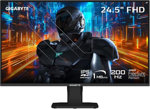 Gigabyte - GS25F2-24.5 "SuperSpeed ​​IPS Gaming Monitor - FHD 1920X1080-200Hz - 1MS GTG - AMD Freesync Premium - HDMI ، DP - Tilt Adjust - Black in Saudi Arabia