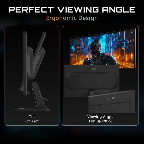 Gigabyte - GS25F2-24.5 "SuperSpeed ​​IPS Gaming Monitor - FHD 1920X1080-200Hz - 1MS GTG - AMD Freesync Premium - HDMI ، DP - Tilt Adjust - Black in Saudi Arabia
