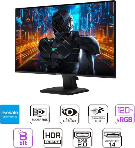 Gigabyte - GS25F2-24.5 "SuperSpeed ​​IPS Gaming Monitor - FHD 1920X1080-200Hz - 1MS GTG - AMD Freesync Premium - HDMI ، DP - Tilt Adjust - Black in Saudi Arabia