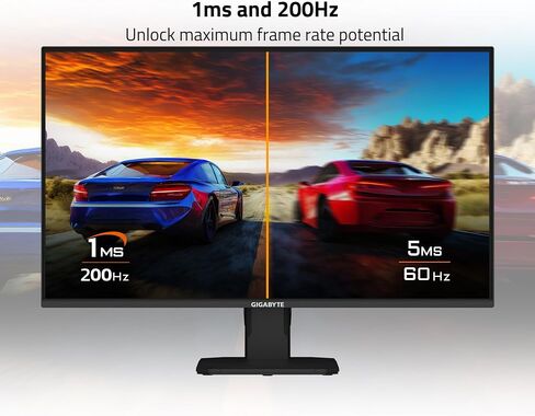 Gigabyte - GS25F2-24.5 "SuperSpeed ​​IPS Gaming Monitor - FHD 1920X1080-200Hz - 1MS GTG - AMD Freesync Premium - HDMI ، DP - Tilt Adjust - Black in Saudi Arabia