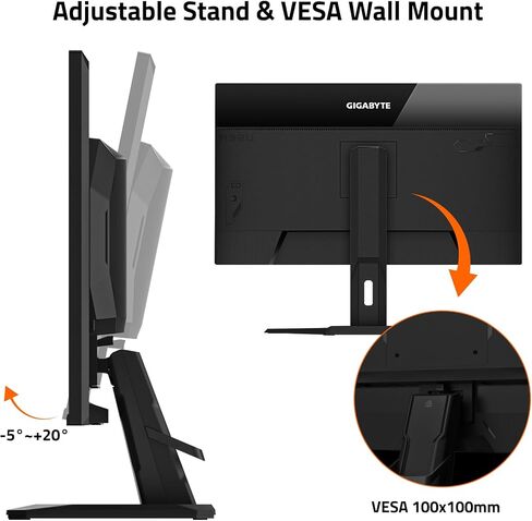 Gigabyte - GS25F2-24.5 "SuperSpeed ​​IPS Gaming Monitor - FHD 1920X1080-200Hz - 1MS GTG - AMD Freesync Premium - HDMI ، DP - Tilt Adjust - Black in Saudi Arabia