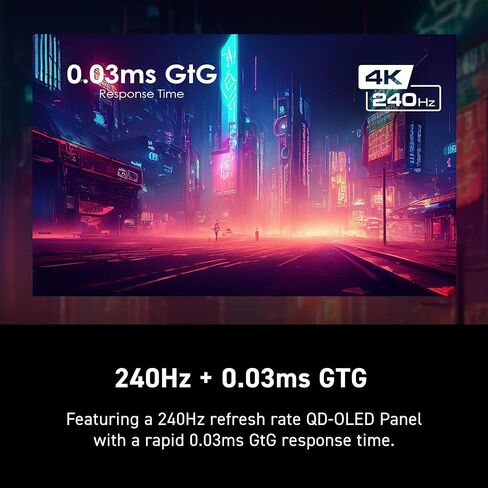 MSI MPG 322URX QD-OLED 32 بوصة 3840 × 2160 (UHD) شاشة كمبيوتر ، 240 هرتز ، المزامنة التكيفية ، HDMI ، منفذ DP ، Vesa Mountable ، ميل ، مكبر صوت ، 0.03 مللي ثانية ، أسود ، أسود in Kuwait