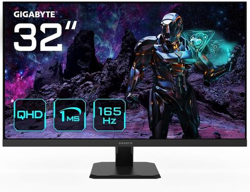 GIGABYTE GS32Q 31.5" 165Hz 1440P Gaming Monitor, 2560x1440 SS IPS Display, 1ms (MPRT) Response Time, HDR Ready, 1x Display Port 1.4, 2X HDMI 2.0 (GS32Q US) in Saudi Arabia