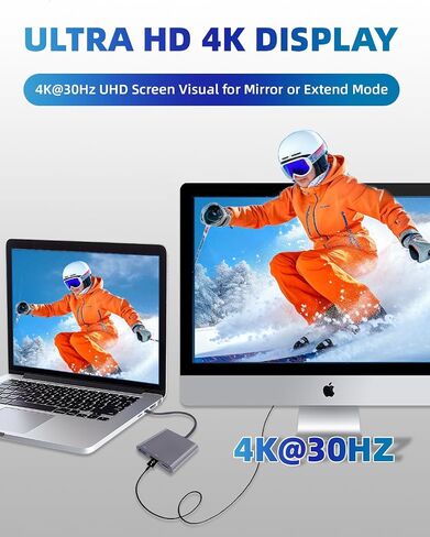 USB C HUB ، 4K USB C إلى محول AV Multiport Multiport Multiptor مع 100 واط PD Outport C Port & USBA 3.0 منفذ متوافق مع MacBook Pro/Air ، iPad ، الأجهزة اللوحية ، التبديل ، التلفزيون ، الشاشة والمزيد in Saudi Arabia