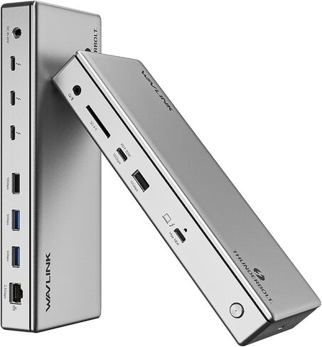 WAVLINK Thunderbolt 4 Docking Station, Single 8K or Dual 4K Display for MacBook Pro/Air Thunderbolt 4/3, 98W PD, USB-C/USB 4 Windows(4xTBT 4, 4xUSB-A, USB-C, 2.5G Ethernet, SD, Audio, DC Port) in Saudi Arabia