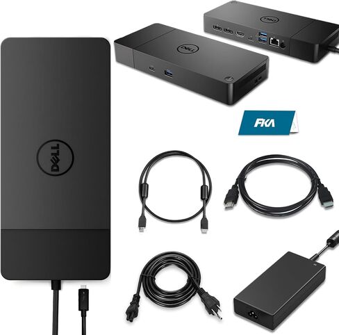 Dell WD19S 180W Docking Station, HDMI/Dual DisplayPort, Dell Docking Station with 130W Power Delivery, Dual Monitor Support,Bundle with 180W Adapter, HDMI/DP Cables (Renewed) in Saudi Arabia
