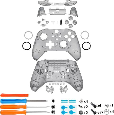 أزرار قذيفة كاملة من أزرار قذيفة سوداء متطرف + 6 في 1 مجاذيف من الصلب D-pads لوحدة التحكم في سلسلة Xbox Elite Series 2 in Kuwait
