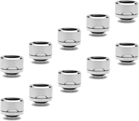 EKWB EK-Quantum Torque HDC-16 Compression Fitting for EKWB Rigid Tubing, 16mm OD, Nickel, 10-pack in Saudi Arabia