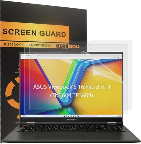 Keanboll (3 عبوة) مصممة لـ ASUS Vivobook S 16 Flip 2-in-1 شاشة الشاشة التي تعمل باللمس (TN/TP3604 ، 16 بوصة) ، وموهبة ومضادة للبصمات (غير لامع) درع in Saudi Arabia