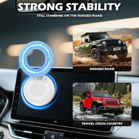 2025 Premium 360° Magnetic Car Phone Mount - Ultra-Strong Vacuum Suction for iPhone 16 Pro Max/Android - Foldable Adjustable Holder for Car/Truck/Gym/Home - Secure No-Slip Design (Black) in Saudi Arabia