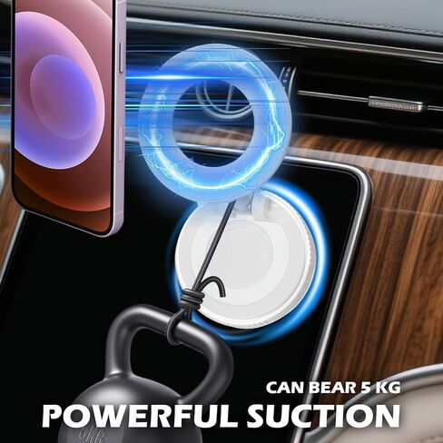 2025 Premium 360° Magnetic Car Phone Mount - Ultra-Strong Vacuum Suction for iPhone 16 Pro Max/Android - Foldable Adjustable Holder for Car/Truck/Gym/Home - Secure No-Slip Design (Black) in Saudi Arabia
